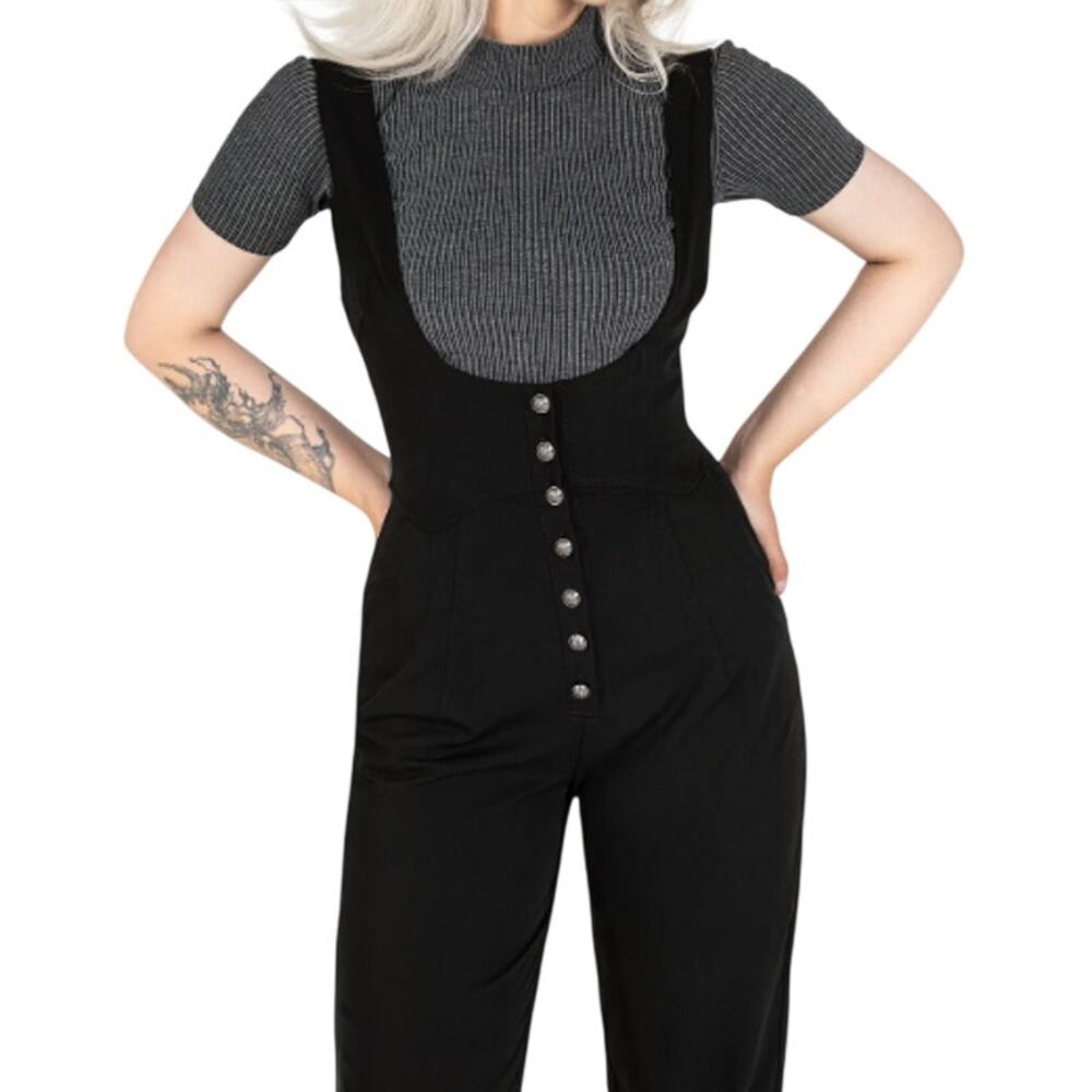 Disturbia Alicia Tailored Suspender Jumpsuit Black Womens 10